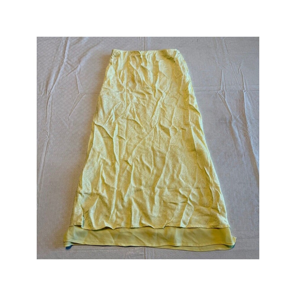 Krisa Yellow Viscose Skirt XS
